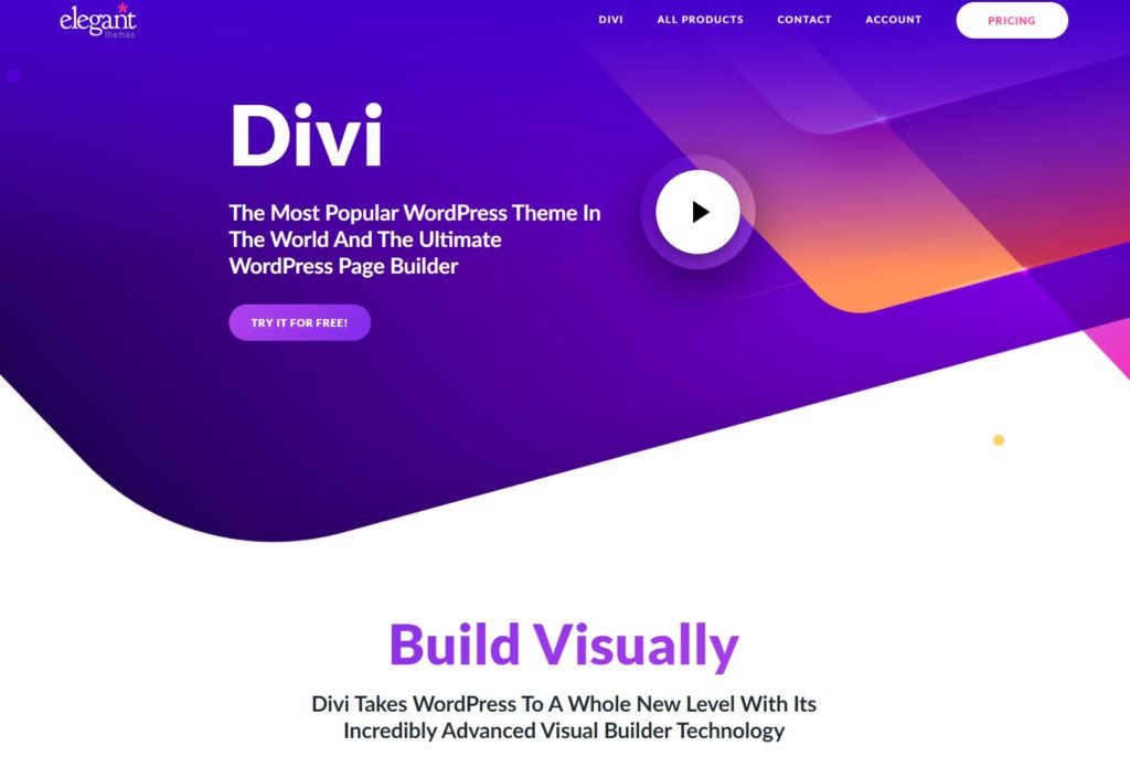 divi builder page pour wordpress