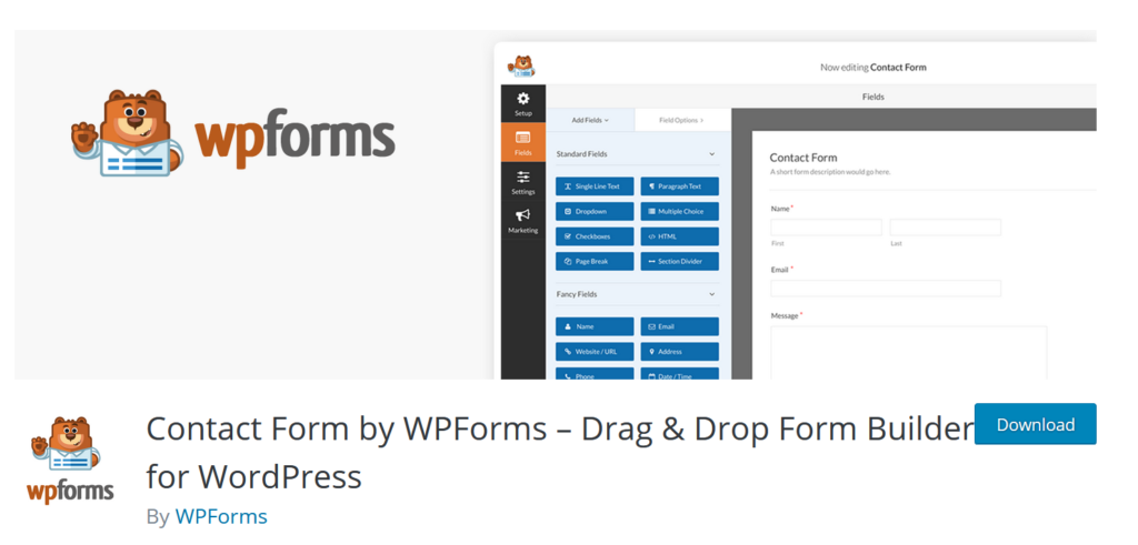 WP forms plugin wordpress gratuit
