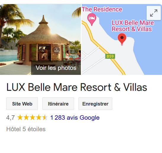 Belle Mare Resort & Villas publicité reciblage

